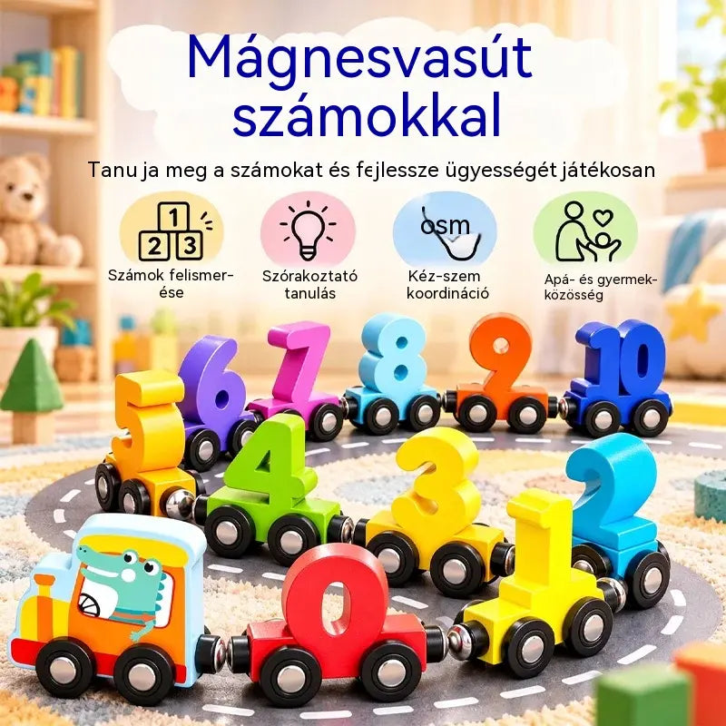 🔥【1-et vesz, 1-et ajándékba kap】🔥🚂 Mágneses számvonat gyerekeknek | Fejlesztő építőjáték – tanulás játékon keresztül