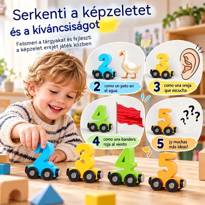 🔥【1-et vesz, 1-et ajándékba kap】🔥🚂 Mágneses számvonat gyerekeknek | Fejlesztő építőjáték – tanulás játékon keresztül